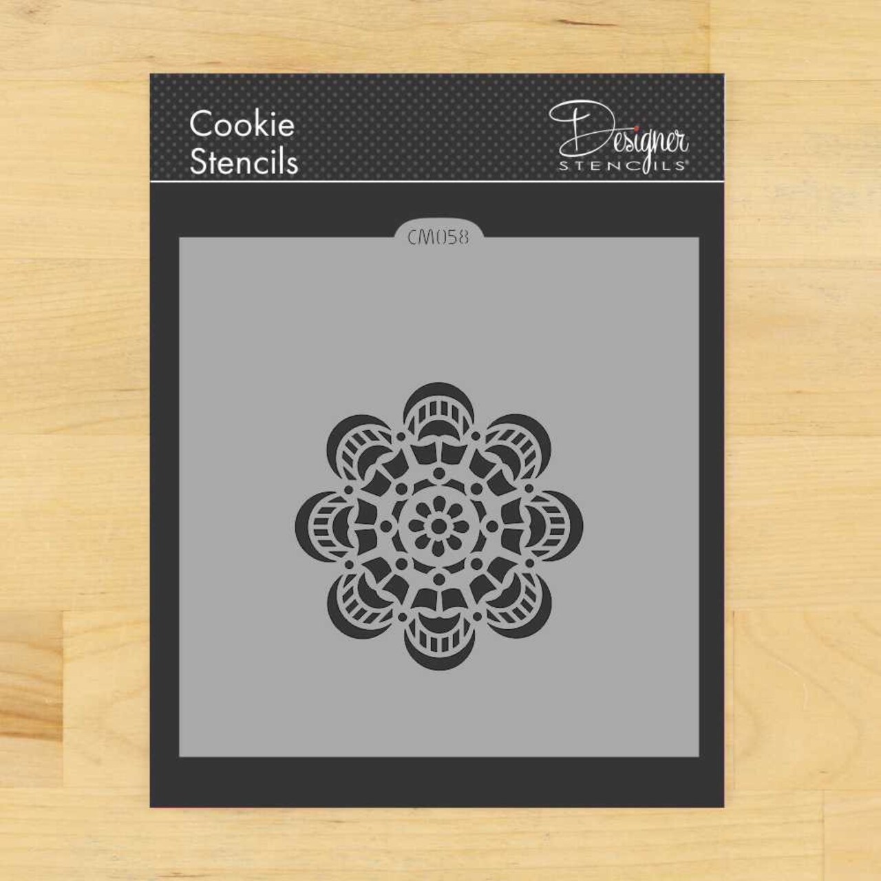 Mandala #1 Cookie & Craft Stencil | CM058 by Designer Stencils | Stencils for Royal Icing, Airbrush, Dusting Powder |